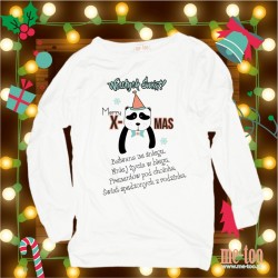 Bluza damska Świąteczne życzenia - panda