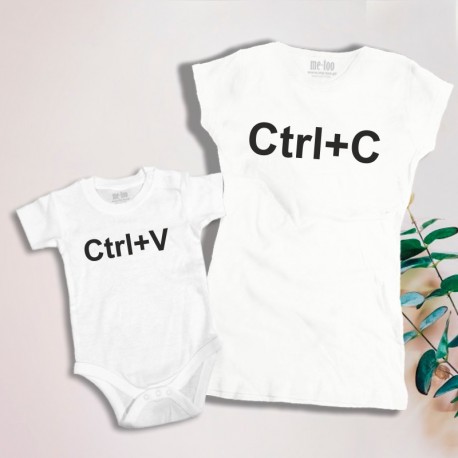 Komplet: koszulka damska i dziecięca lub body, Ctrl + C / Ctrl + V