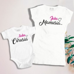 Komplet: koszulka damska i dziecięca Jaka Mamusia, Taka Córusia