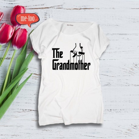 Luźna damska bluzka z nadrukiem The Grandmother 