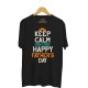 Męska koszulka z nadrukiem Keep Calm and happy Father's Day