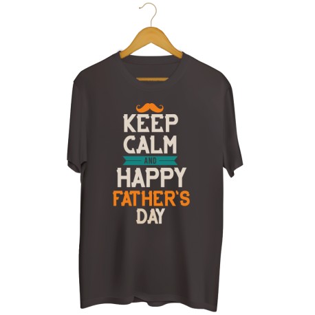 Męska koszulka z nadrukiem Keep Calm and happy Father's Day