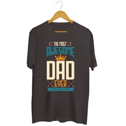 Męska koszulka z nadrukiem The most awesome Dad ever - forever