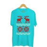 Męska koszulka z nadrukiem Snowy reindeers