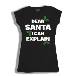 Koszulka damska Dear Santa I Can Explain