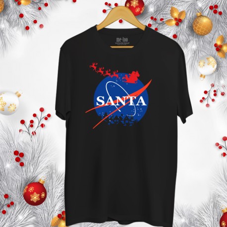 Świąteczna koszulka męska z nadrukiem Santa