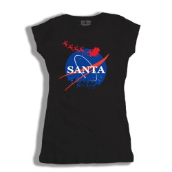 Świąteczna koszulka damska z nadrukiem Santa