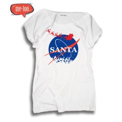 Świąteczna koszulka damska z nadrukiem Santa