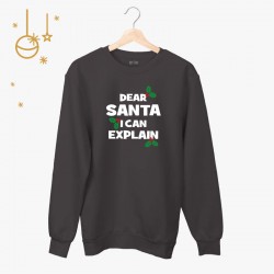 Bluza unisex z nadrukiem - Dear Santa i can explain