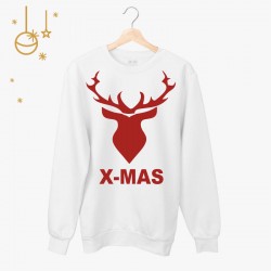 Świąteczna bluza unisex z nadrukiem - X-MAS