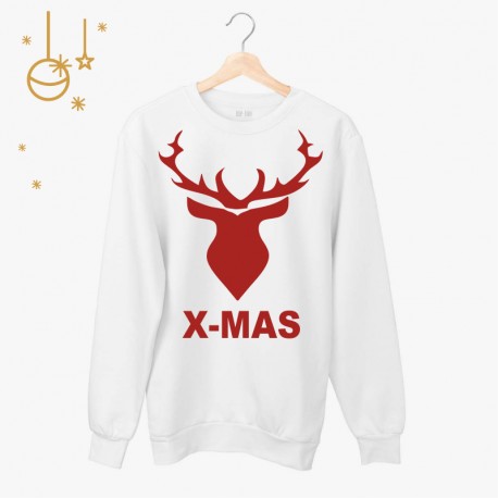 Świąteczna bluza unisex z nadrukiem - X-MAS