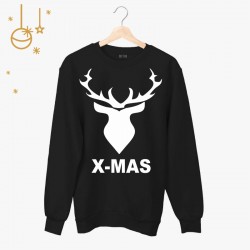 Świąteczna bluza unisex z nadrukiem - X-MAS