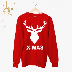 Świąteczna bluza unisex z nadrukiem - X-MAS