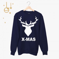 Świąteczna bluza unisex z nadrukiem - X-MAS