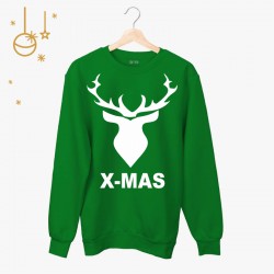 Świąteczna bluza unisex z nadrukiem - X-MAS