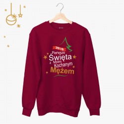 Bluza unisex z nadrukiem - Pierwsze Święta z Moim Mężem