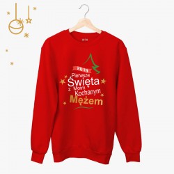 Bluza unisex z nadrukiem - Pierwsze Święta z Moim Mężem