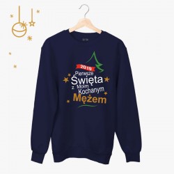 Bluza unisex z nadrukiem - Pierwsze Święta z Moim Mężem
