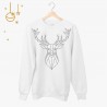 Bluza unisex z nadrukiem  - Geometric Deer