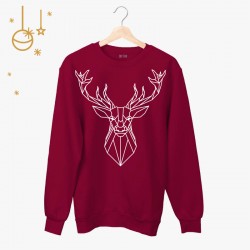 Bluza unisex z nadrukiem  - Geometric Deer