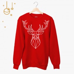 Bluza unisex z nadrukiem  - Geometric Deer