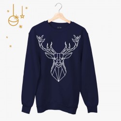 Bluza unisex z nadrukiem  - Geometric Deer