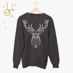 Bluza unisex z nadrukiem  - Geometric Deer