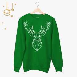 Bluza unisex z nadrukiem  - Geometric Deer