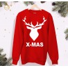 Świąteczna bluza unisex z nadrukiem - X-MAS