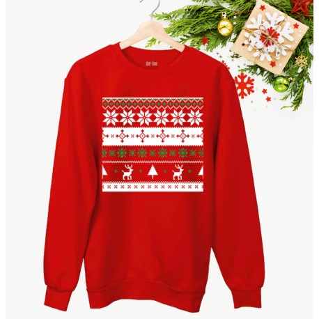 Świąteczna bluza unisex z nadrukiem - Christmas pattern