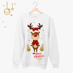 Świąteczna bluza unisex z Reniferem | rozmiary dziecięce i dorosłe