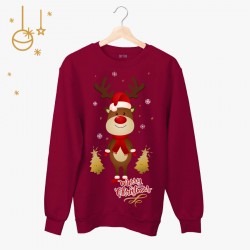 Świąteczna bluza unisex z Reniferem | rozmiary dziecięce i dorosłe