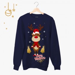Świąteczna bluza unisex z Reniferem | rozmiary dziecięce i dorosłe
