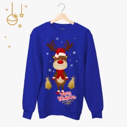 Świąteczna bluza unisex z Reniferem | rozmiary dziecięce i dorosłe