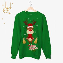 Świąteczna bluza unisex z Reniferem | rozmiary dziecięce i dorosłe