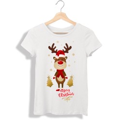 Koszulka damska Reniferek między choinkami