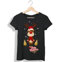 Koszulka damska Reniferek między choinkami