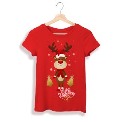 Koszulka damska Reniferek między choinkami