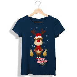 Koszulka damska Reniferek między choinkami