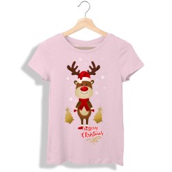 Koszulka damska Reniferek między choinkami