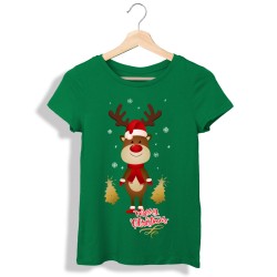 Koszulka damska Reniferek między choinkami