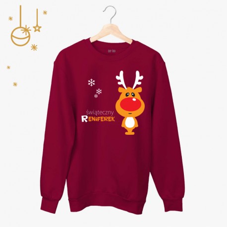Bluza Świąteczny Reniferek  | rozmiary dorosłe męskie/damskie i dziecięce