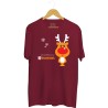 Męska koszulka z nadrukiem Świąteczny reniferek