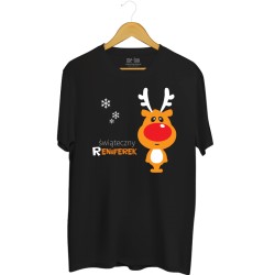 Męska koszulka z nadrukiem Świąteczny reniferek