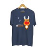 Męska koszulka z nadrukiem Świąteczny reniferek
