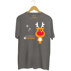 Męska koszulka z nadrukiem Świąteczny reniferek