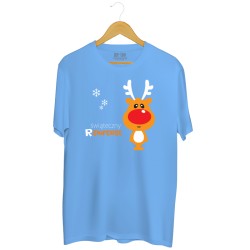 Męska koszulka z nadrukiem Świąteczny reniferek