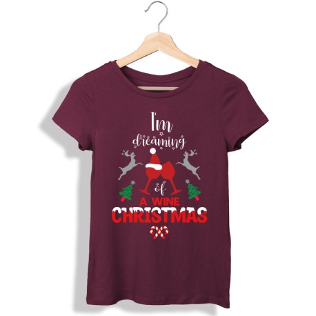 Świąteczna koszulka damska I'm dreaming of a wine Christmas