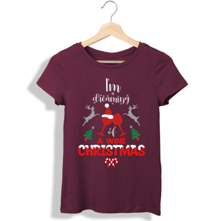 Świąteczna koszulka damska I'm dreaming of a wine Christmas