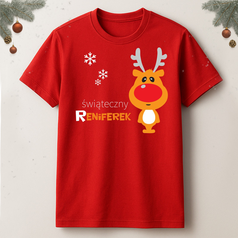 Koszulka / t-shirt Świąteczny reniferek